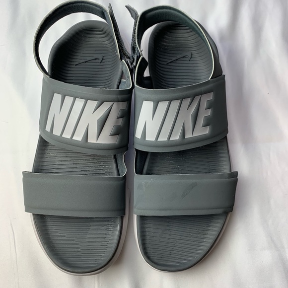 gray nike tanjun sandals